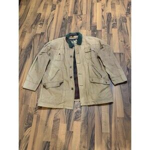 Ralph Lauren Vtg Chaps Hunting Chore Jacket Barn Coat Tan Corduroy Collar Sz. XL